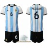 Officiële Voetbalshirt + Korte Broek Argentinië German Pezzella 6 Thuis WK 2022 - Kids